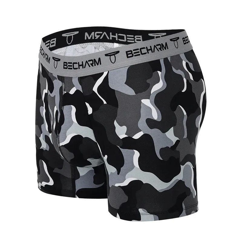 Yeni erkek Külot Boksörler Şort CAMO yumuşak esneklik Büyük Boy Set Erkek Külot Erkek Külot Boxer Adam Seksi Giyim Kısa
