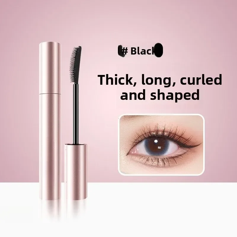 Silk Fiber Matte Mascara Makeup Εξαιρετικά λεπτή βούρτσα που επιμηκύνει τις βλεφαρίδες Αδιάβροχη γρήγορη και στεγνή καφέ Μαύρη μάσκαρα κατσαρώματος Comestic