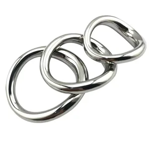 Nerezová ocel zakřivený penis lock erekční kroužek Heavy Duty mužský kovový míček natahovač šourku Sexuální hračky pro muže zpožděná ejakulace