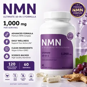 NMN Càpsules 1000 mg per porció amb Resveratrol CoQ10 Vitamina C Fórmula vegana Suplement diari de benestar Ingredients nets 120 Ct