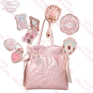 Flower Knows Bunny Garden – ensemble de maquillage tout-en-un, nouveau sac à bandoulière rose, coussin, Palette de fard à paupières, brillant à lèvres, Blush, Kit cosmétique