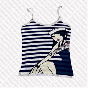 90-es évek vintage női felsők Crop Top Sexys 2000-es Y2k felsők nadrágtartókkal Női ruházat Női vágott nyári Harajuku