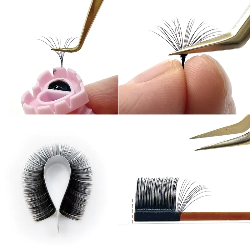 12 Rows/Tray False Eyelashes J B Curl 6-20mm Eyelash Extensions Matte Black Lashes Makeup Tool — image 3