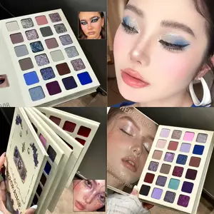 78 Colors Professional Eyeshadow Palette Book Design All In One Meikkisarja Shimmer Matte Highlighter Contour Blush Huulikiilto Cos