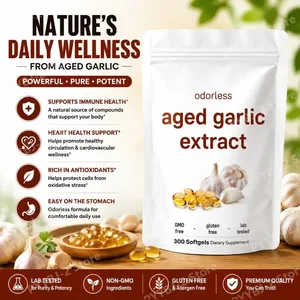 Geurloze knoflookoliecapsules 2 jaar oud knoflookextract Natuurlijke kruidensupplementen met gekweekte Allium Sativum-bol 300 softgels