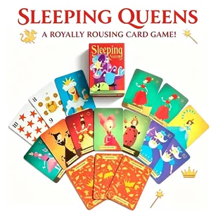 Jocul de cărți The Sleeping Queens Versiunea completă în engleză Joc de masă de familie 2-5 jucători Joc de cărți de strategie pentru adulți Cadouri de petrecere