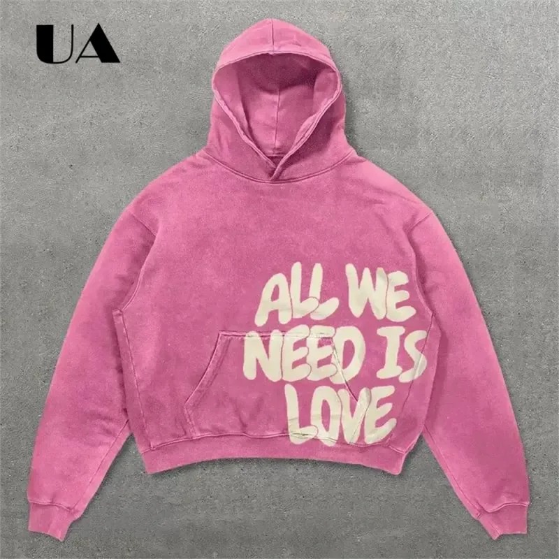 UA Το μόνο που χρειαζόμαστε είναι Love New Hoodies for Men S-4XL Casual Street Wear Άνοιξη Φθινόπωρο Νέα κομψά ρούχα πουλόβερ