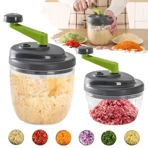 1 Stücke 520 ml/900 ml Handkurbel Knoblauch Pulverisierer Manuelle Knoblauchstampfer Fleischwolf Lebensmittel Gemüsehacker Küchenhelfer
