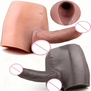 Pantalons de consolador buits enormes de 2 colors, extensor de penis amb corretja de cintura alta, насадка на член, per a homes, retardar l'ejaculació, ultra consolador