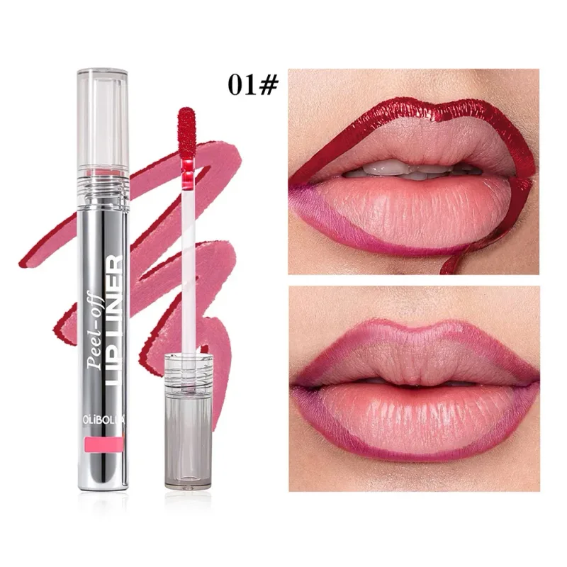 Konturówka do ust z tatuażem Peel Off Matte Stain Pen Długotrwały wodoodporny, zdzieralny, odporny na rozmazywanie kolor ust