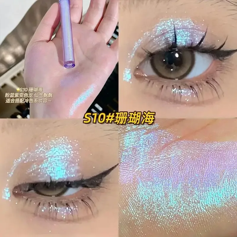 글리터 카멜레온 아이 메이크업 멀티크롬 쉬머 아이섀도 듀오크롬 스틱 샤인 크롬 하이라이터 펜 파티 루미너스 화장품