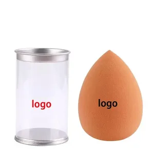 50pcs 사용자 정의 로고 핑크 레드 화이트 친수성 화장품 메이크업 스폰지 뷰티 라텍스 프리 스폰지 워셔블 블렌더 파우더 퍼프