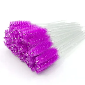 Brosses à cils jetables, manche en diamant en cristal, brosse à cils, baguettes de Mascara à sourcils, fournitures d'extension de cils, outils de maquillage