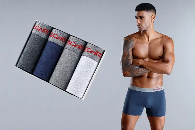 4 pezzi biancheria intima di cotone per uomo boxer mutandine da uomo calde set boxer da uomo di alta qualità famiglia mutande maschili regalo tronco sexy
