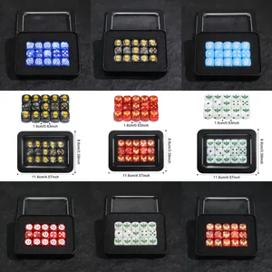 15PCS 16mm/0.63inch D6 Wargaming Dice Set para sa Tabletop Miniatures Game Pagsubaybay sa Damage ng Army Faction Themed Dice Token