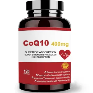 CoQ10 400mg Softgels - Coenzim Q10 Suplement Plus PQQ Omega 3 Antioxidant per a la salut del cor i l'energia cel·lular 120 Softgel