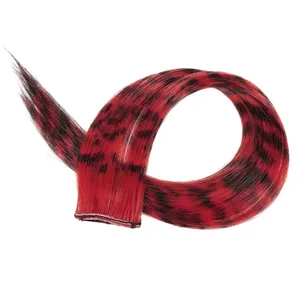 Extensió de cabell sintètic de 18 "perruca de ploma perruca de plomes per a dona amb clip d'alta temperatura per a dona rosa blava de colors