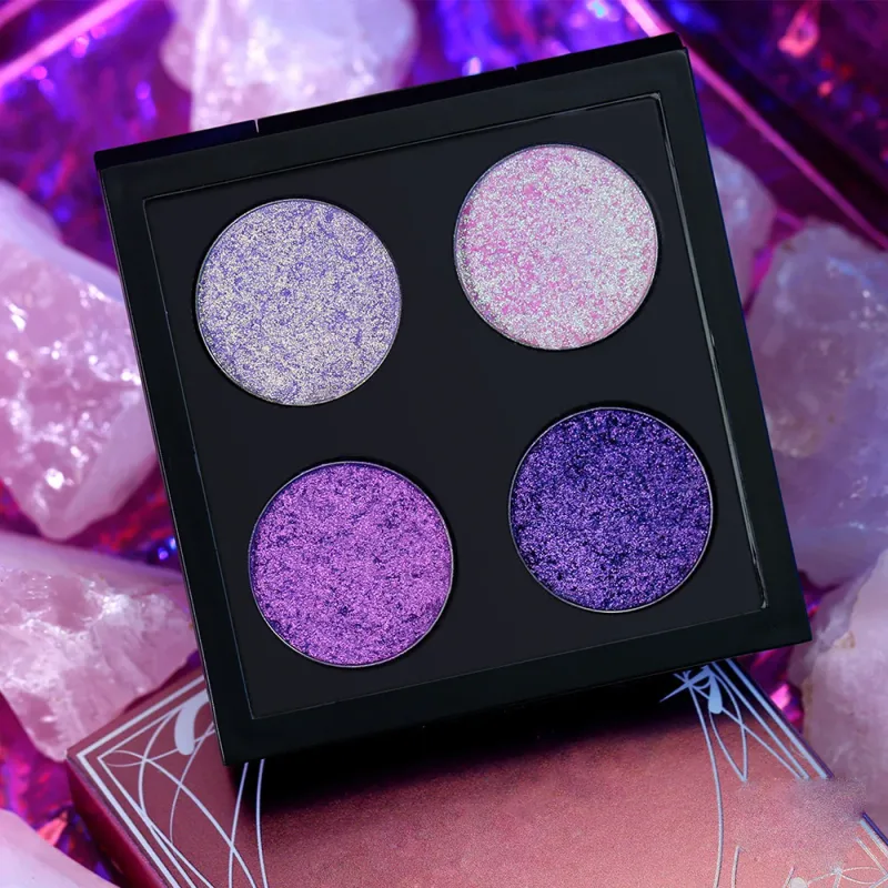 4 barvy Paleta očních stínů Vegan Chameleon Private Label Makeup Velkoobchod Vlastní logo Oční stíny s posunem barvy