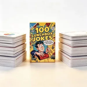 Venda Quente 100 lancheira piadas cartões de papel portátil engraçado jogo de cartas de piada para crianças festa de família entretenimento diário