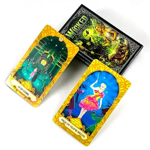 Dek Tarot Jahat Baru 78 Kartu Kartu Tarot Tradisi Versi Bahasa Inggris Permainan Papan Ramalan Permainan Halloween dan Natal