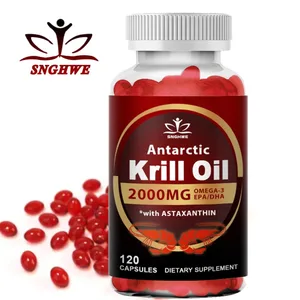 அண்டார்டிக் கிரில் ஆயில்-2000mg ஒன்றுக்கு ஒமேகா-3s EPA DHA & Astaxanthin-ஆரோக்கியமான மூட்டுகளுக்கு மூளை இதயம் மற்றும் இரத்த அழுத்தத்துடன் உதவுகிறது