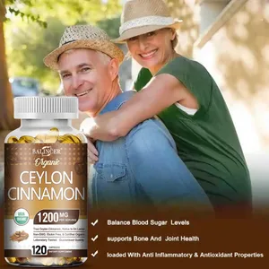 Ekologisk Ceylonkanel 1200mg Kapslar Stödjer hälsosamma blodsockernivåer Matsmältning Antioxidant Ceylonkanel Vegansk