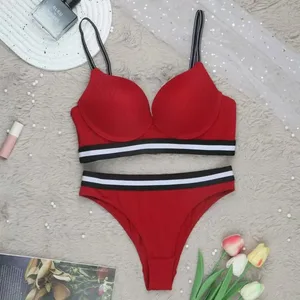 Set Bra Push Up Seksi Bra Nyaman Berkawat Tali Dapat Disesuaikan Lingerie Intim Cup Empuk Sejuk