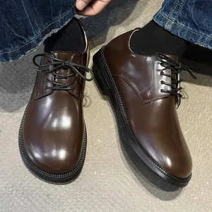 Lelaki Kaki Bulat Bertali Kasut Derby Re