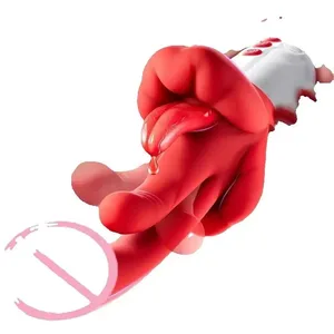 Brinquedo sexual feminino vibrador de ponto G - brinquedos adultos vibrador de língua com 10 lambidas de língua e 5 balanços rítmicos e modos de aquecimento para mamilo clitoriano e anal, brinquedo sexual rosa brinquedo de língua para mulheres jogo de casal