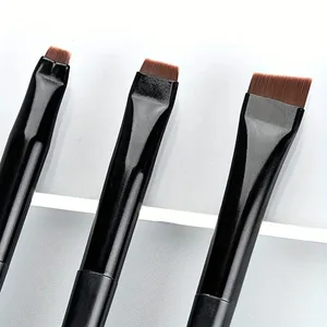 3 stk Makeup Brush Set Blade eyeliner børste fint skrå hoved øjenbryn børste kontur eyeliner ultratynd øjenskygge børste makeup b