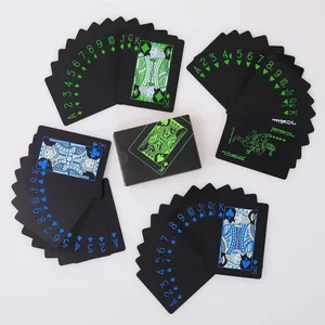 Spielkarten, Spiel, Poker, Karten, Brett, Kind, Kind, Spielzeug, wasserdicht, Kunststoff, PVC, Schwarz, Blau, Rot, Gelb, Grün, Kartendeck, hochwertig, edel