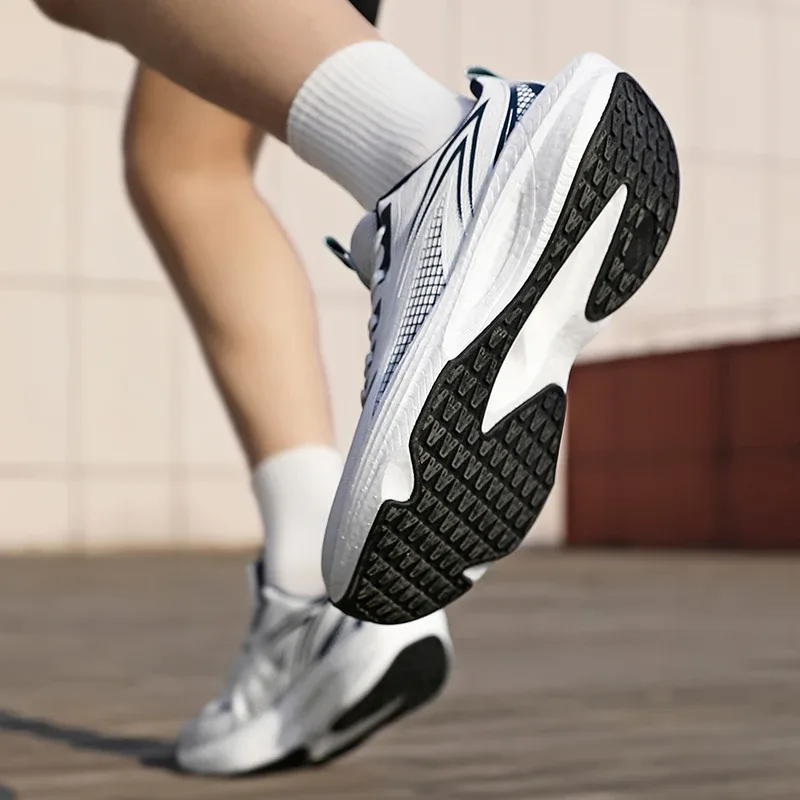 Lette joggesko for menn Carbon Board Spesialitet Marathon Menn Sport Pustende Gå Atletisk Nonsklip Joggesko Mann