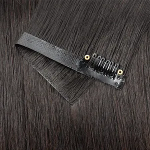 PU ที่มองไม่เห็นคลิปใน Human Hair EXTENSION ไม่มีรอยต่อเทป Weft บางและนุ่มเทป Weft 7 ชิ้น/เซ็ต 12-24 นิ้ว 100G 120G คลิปบนผม