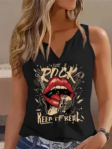 Streetwear Hip Hop Rock Punk Αμάνικο μπλουζάκι Tank T-shirt V λαιμόκοψη Γυναικείο μπλουζάκι με V-λαιμόκοψη γοτθικά μπλουζάκια καλοκαίρι