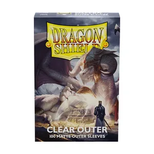 100 ct transparente äußere Dragon Shield-Kartenhüllen, matt, transparent, TCG-Hülle in Standardgröße, TCG-Kartenschutz, MGT/PTCG/FAB-Hüllen