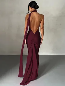 Hugcitar One Shoulder, ρυθμιζόμενο κασκόλ με ρολό, σέξι μάξι φόρεμα 2025, Κομψό γυναικείο φόρεμα Streetwear Y2K
