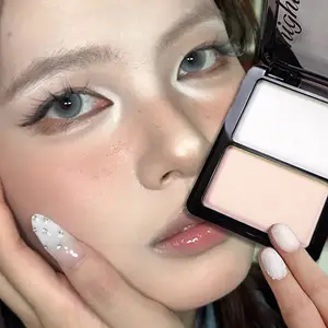 پودر سایه چشم دو رنگ هایلایت و سایه چشم ظریف طبیعی سبک و مات سایه چشم با فوکوس نرم آرایش روشن کننده صورت