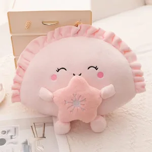 Új 35 cm-es gombóc plüss párna párna Kawaii étel sült gombóc puha játék szív cseresznyevirág ölelés párna aranyos ajándék
