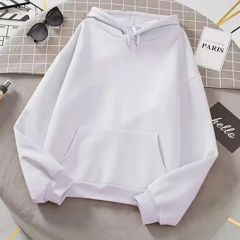 2026 hvide Hættetrøjer mænd kvinder Efterår Langærmede Pullover Toppe Casual Pocket Hættetrøjer Unisex ydre løs sportsbeklædning