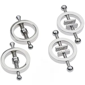 Clip per capezzoli regolabili in acciaio inossidabile Articoli erotici Stimolazione dei capezzoli Seno Bondage Restraint Bdsm Giocattolo del sesso per donna