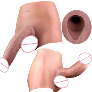 Ohebné, jakoby pokožce, obrovské duté dildo Mužské poutko s prodlužovacím rukávem jako realistický penis насадка на член Sexuální hračky pro páry