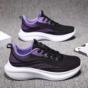 Atmungsaktive Schnür-Laufschuhe für Damen, Luftpolster-Athletik-Sneaker, leichte Air-Mesh-Outdoor-Sport-Trainingsschuhe