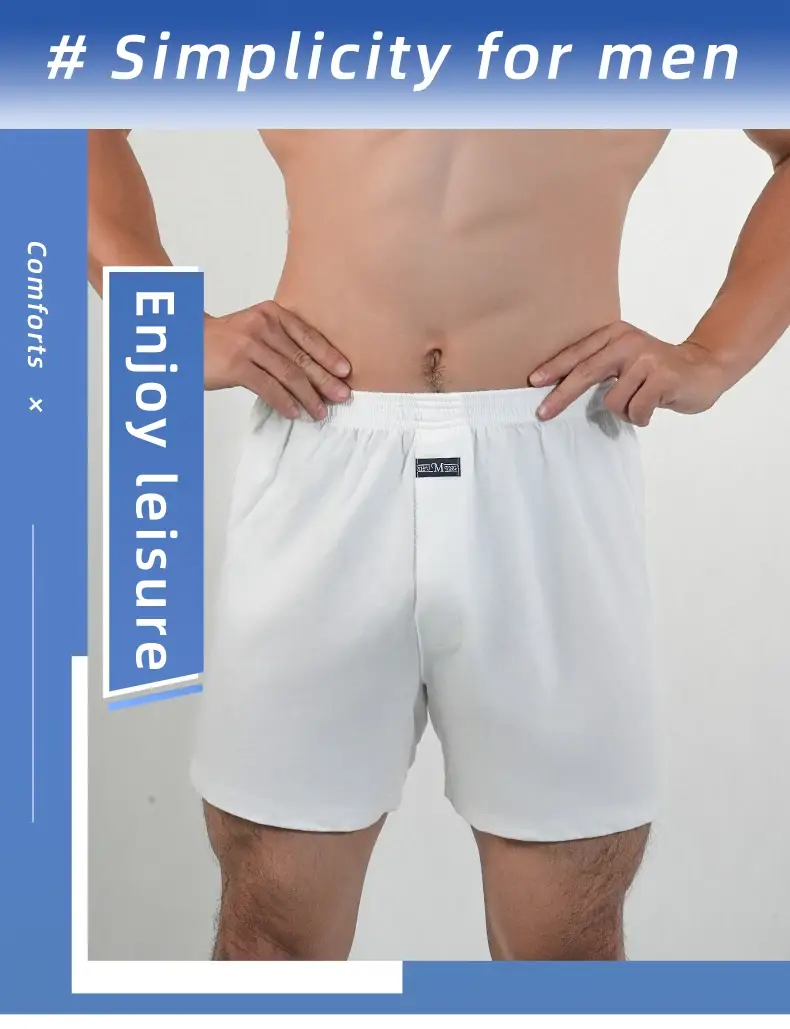 1PC Big กางเกง Solid PAJAMA Bottoms AT Home PLUS ขนาดนักมวยสั้นสำหรับชายสูงเอว Allo กางเกงผ้าฝ้ายกางเกง Sleep Bottoms