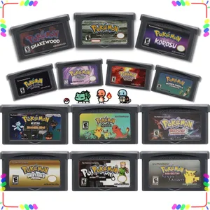 GBA Pokemon Game Cartridge 32-Bit Video Game Console Card AshGray Liquid Crystal Light Platinum Moemon Emerald Engelsk sprog