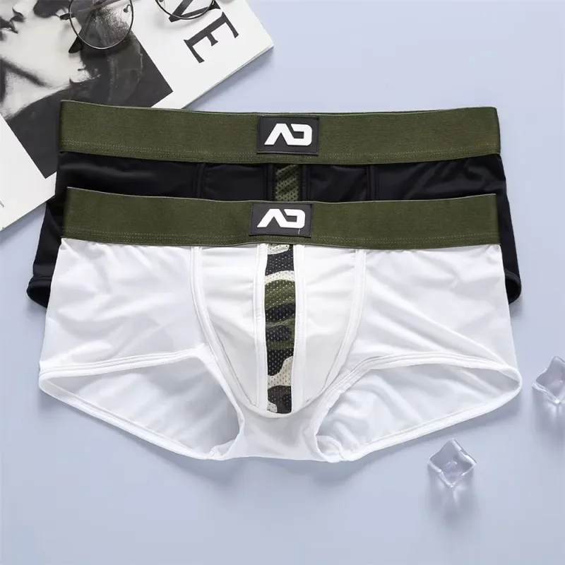 Nouveaux boxeurs pour hommes taille basse élastique tridimensionnel poche boxeurs confortables AD4-M300