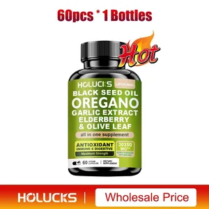 10 sa Isang Oregano Oil Supplement Capsules Black Seed Oil Garlic Extract Elderberry - Immune & Digestive Support - 120 Pills