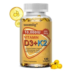 ויטמין D3 K2 סופטג'ל תוסף קפסולת תומך בעצמות המפרקים ובריאות החיסון עצמות חזקות ובריאות לגברים נשים