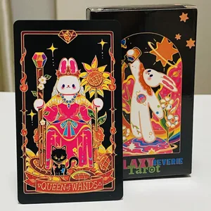Galaxy Reverie Tarotkaarten 78 stuks Schattig Tarotkaarten met konijn-thema Wacht bordspellen