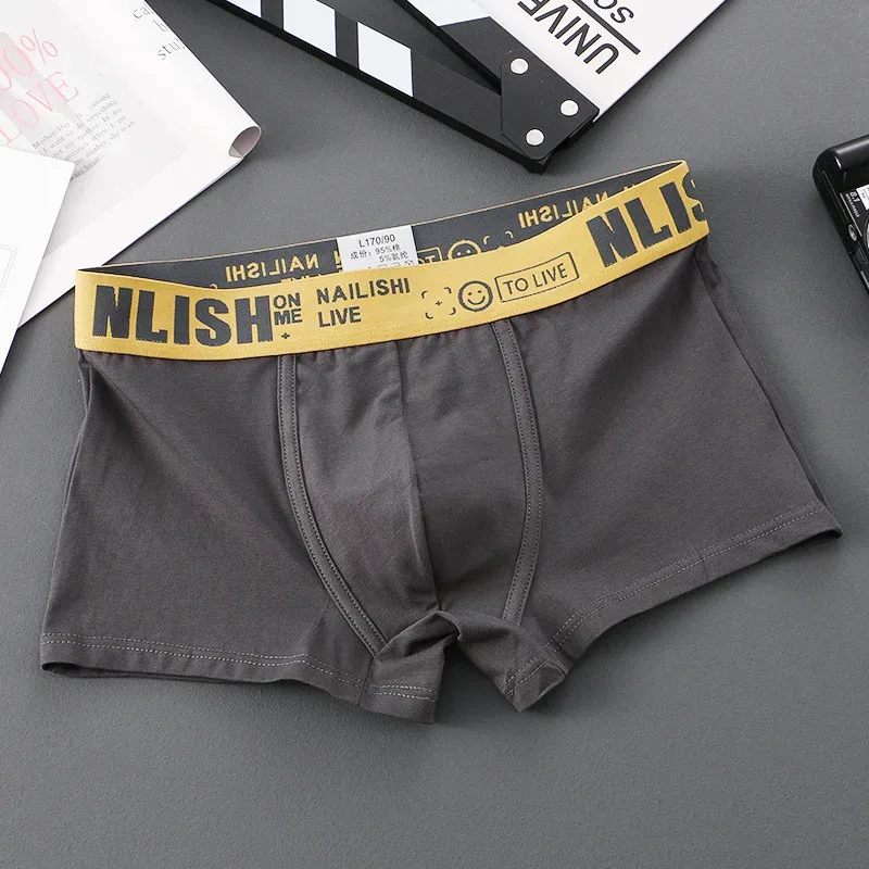 [Bloom the love] Jenama Solid 1pcs/3pcs Boxer Lelaki Seluar Dalam Kapas Boxershort Mens Boxers Man Cuecas Masculina Saiz M-3XL nl-112