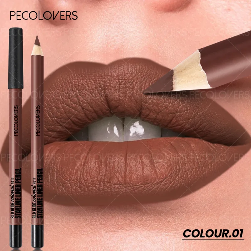 Mat Lipliner Second Back Lip Contour fyldige og charmerende læber Ikke-tørrende Vandtæt Lip Cosmetics Velegnet til begyndere